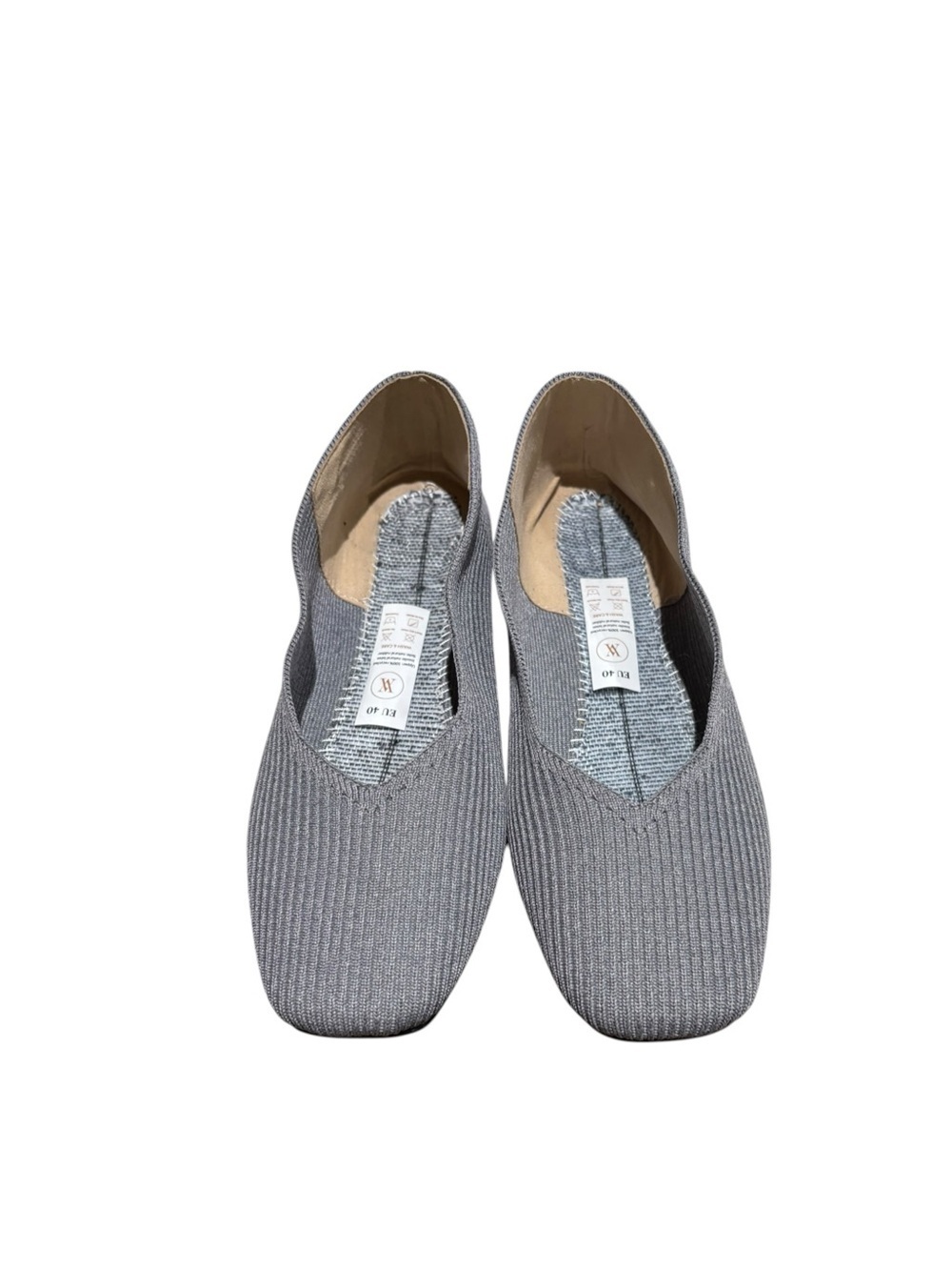 Vivaia Women’s Gray Knit Slip-On Flats Size 9